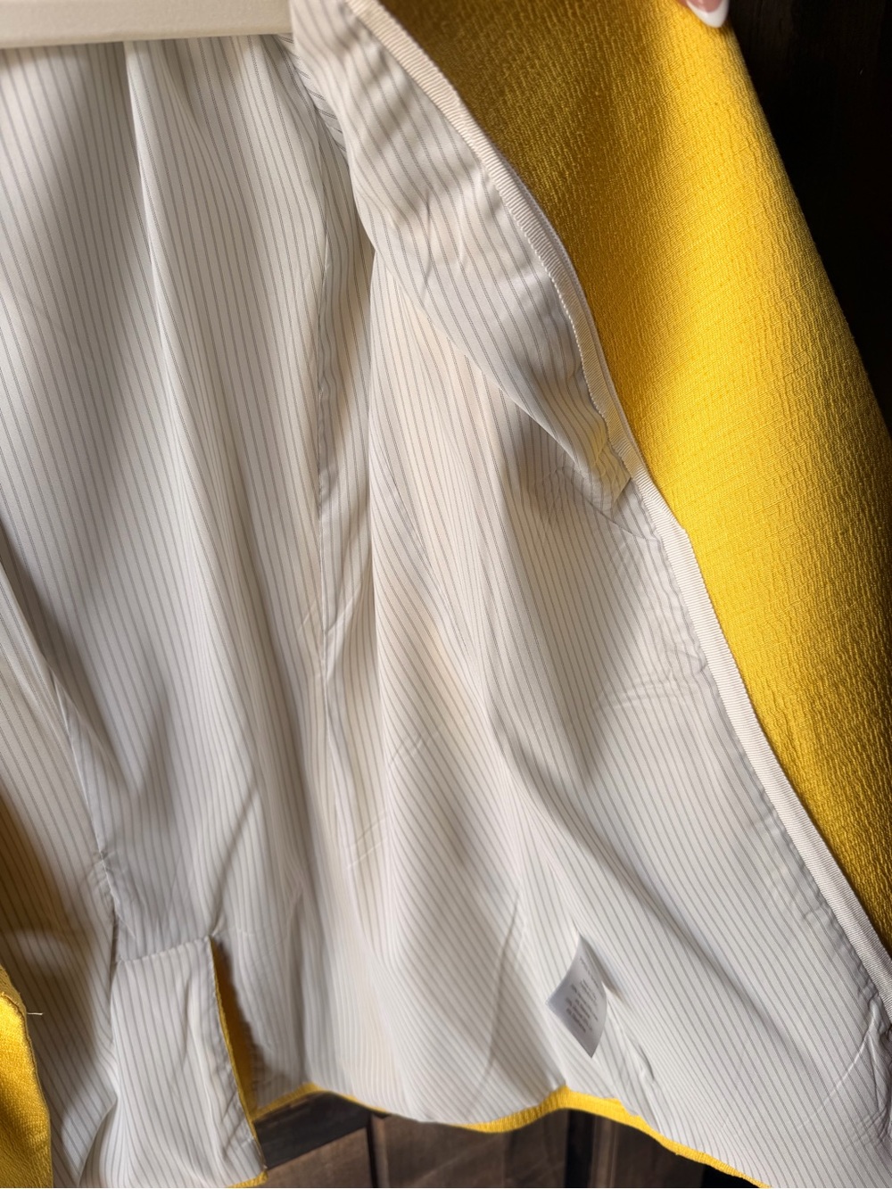 Veronica Beard Yellow Single Button Blazer (Dickey zip in compatible) | Size 6 - Picture 9 of 13